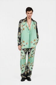 RC Kimono Print Shirt DARK GREEN/BLACK XNT720-4QT25