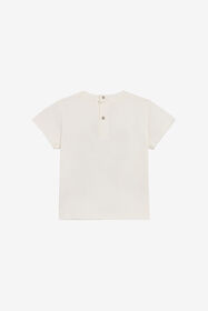 JU T-shirt Con Ricamo Monogram RC MILKY WHITE TJT608-JD001