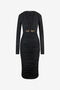 RC Serpentine Print Midi Dress RC Serpentine Print Midi Dress BLACK XQT122-NLS36