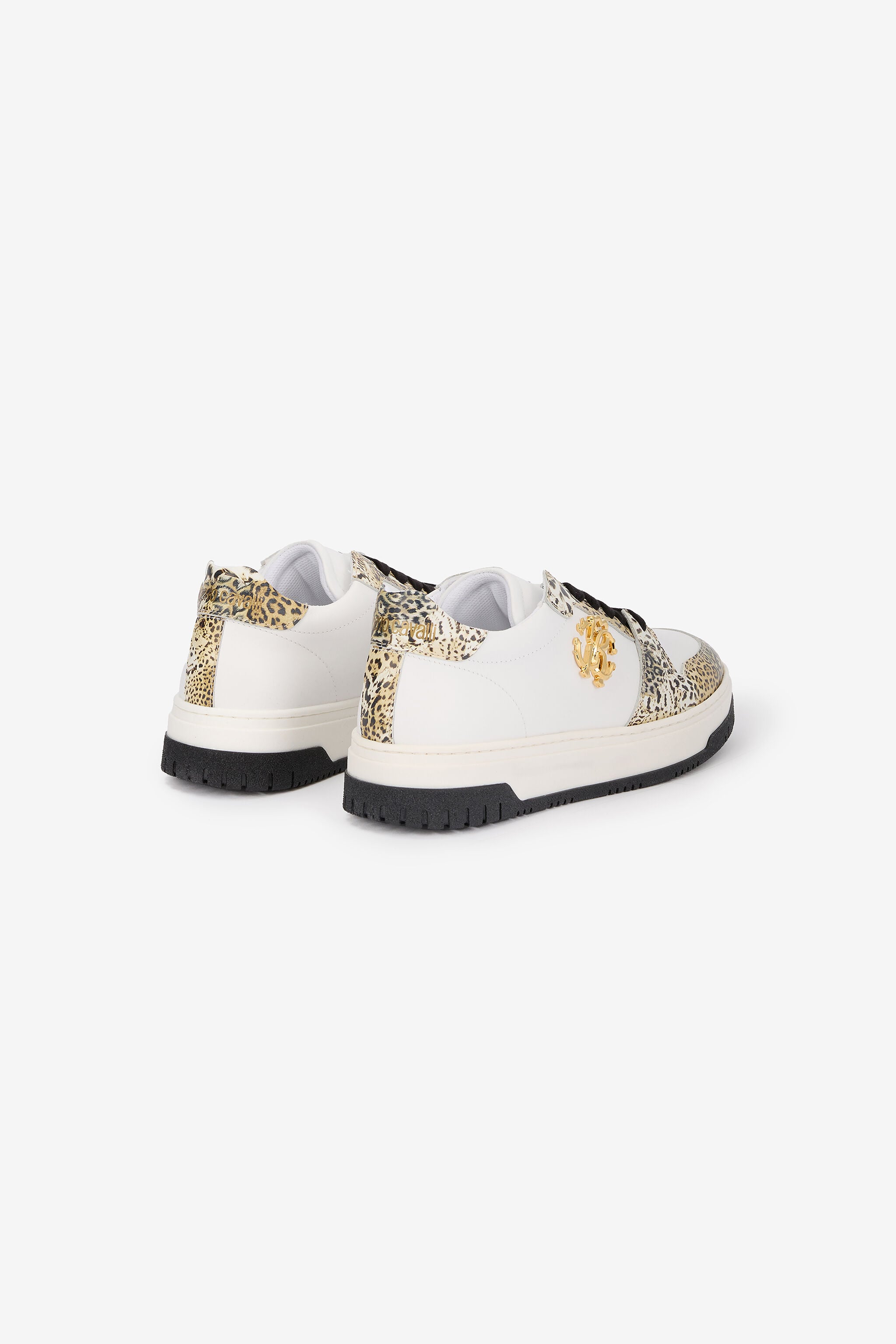 RC Leopard Print Sneaker with Monogram RC RC Leopard Print Sneaker with Monogram RC WHITE/JAGUAR QOS01L-PZO17