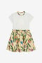 JU Robe à imprimé Tropicana MILKY WHITE/YELLOW WJT10C-JD001