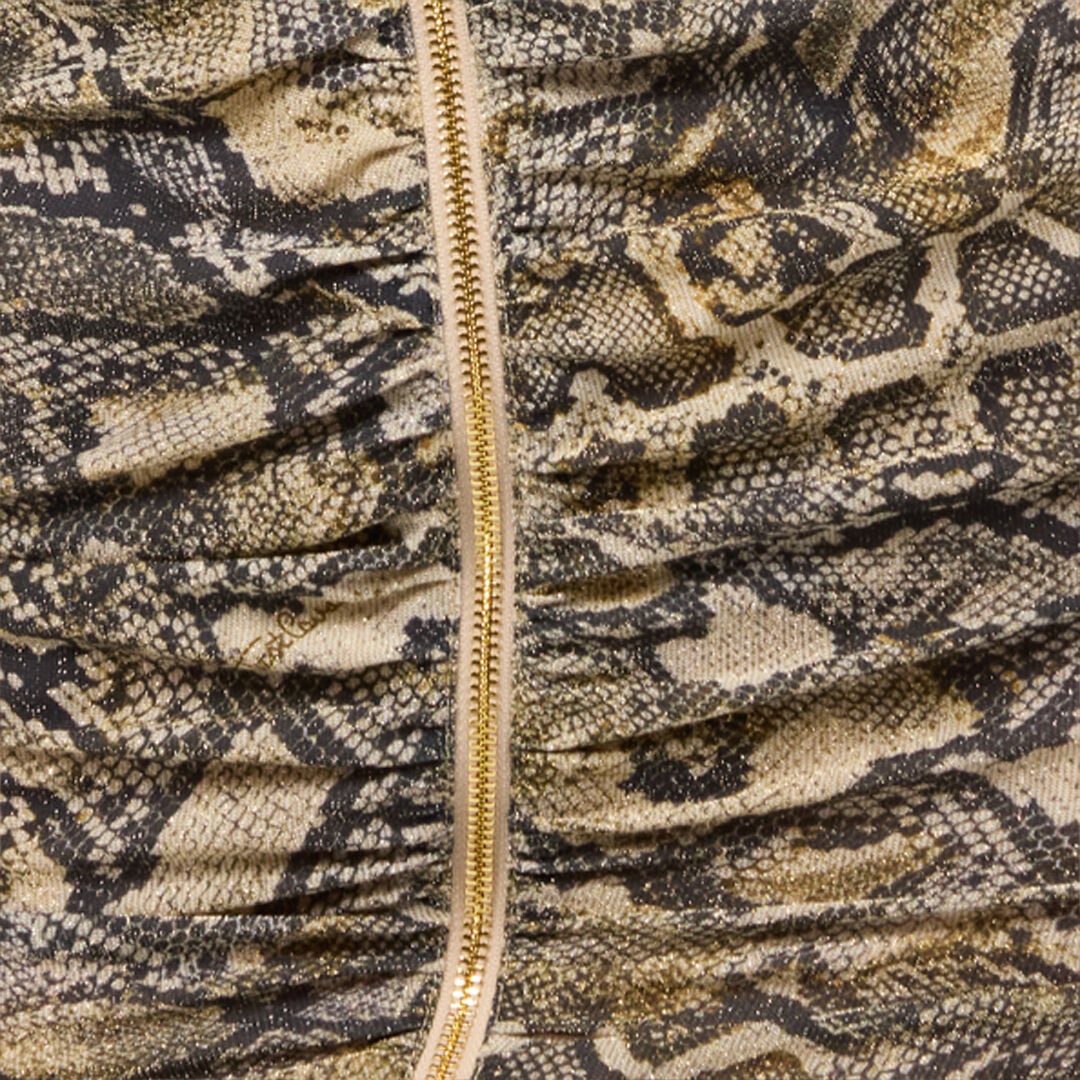 JC Mini Dress With Zipper And Python Print JC Mini Dress With Zipper And Python Print CORTECCIA UFT180-UF246
