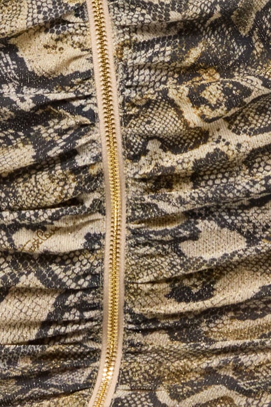 JC Mini Dress With Zipper And Python Print JC Mini Dress With Zipper And Python Print CORTECCIA UFT180-UF246
