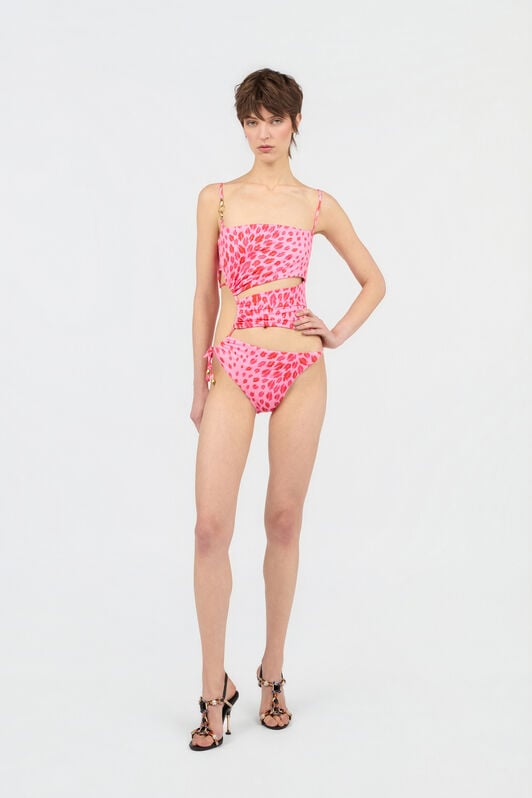 JC The Jaguar Kiss Print One-Piece Swimsuit JC The Jaguar Kiss Print One-Piece Swimsuit 433 ROSA + 455 FUXIA WFM039-WF758