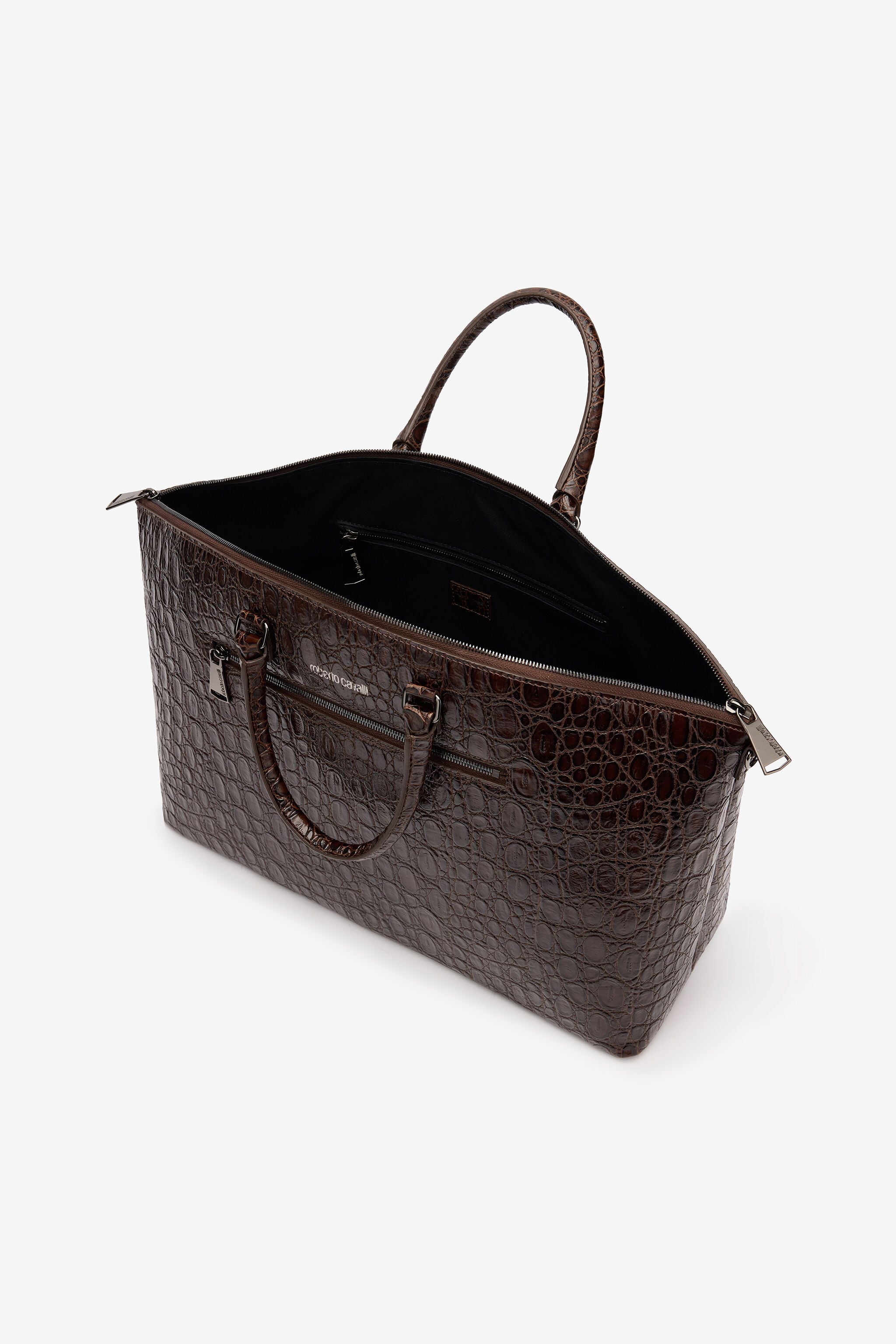 RC Crocodile-Print Bag With Shoulder Strap RC Crocodile-Print Bag With Shoulder Strap Brown URB004-PZU02