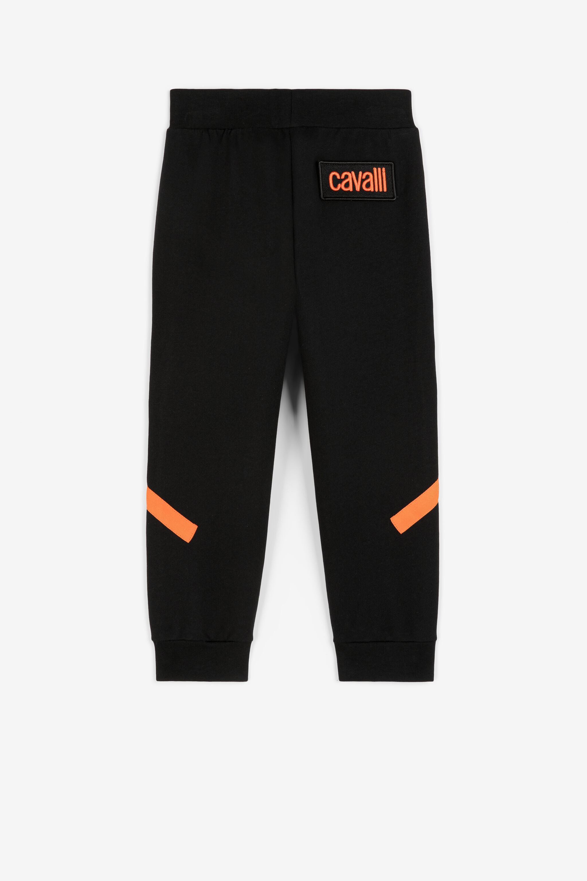 JU Pantalon de survêtement en coton à écusson à logo JU Pantalon de survêtement en coton à écusson à logo Noir RJT226-CF050