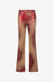 RC Pantalon évasé en cuir métallisé RC Pantalon évasé en cuir métallisé SAND/RED WQP221-PC002