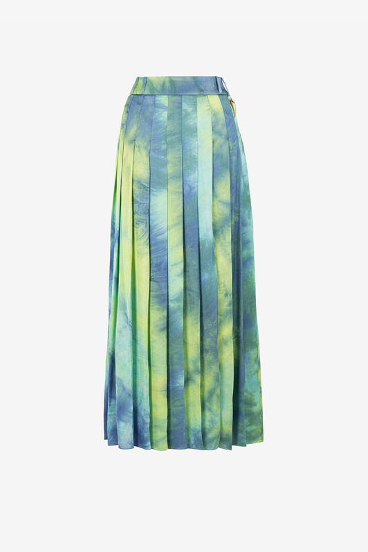 RC Gonna lunga tie-dye plissettata RC Gonna lunga tie-dye plissettata Verde chiaro/Azzurro QKT338-RK007
