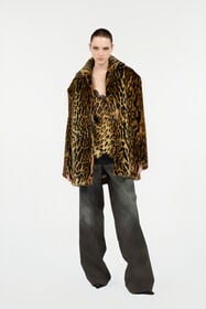 RC Roberto Cavalli Leopard Print Lace Slip Dress Brown VWT165-HZQ71