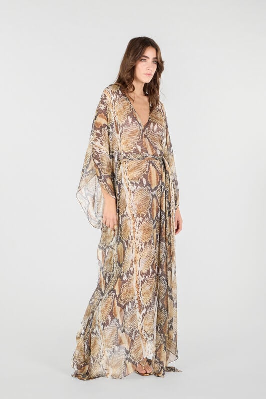RC Python Print Kaftan RC Python Print Kaftan Brown UWW005-HNN93