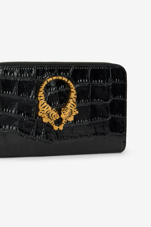 RC Roar Leather Wallet With Zip BLACK WKA006-PZ975