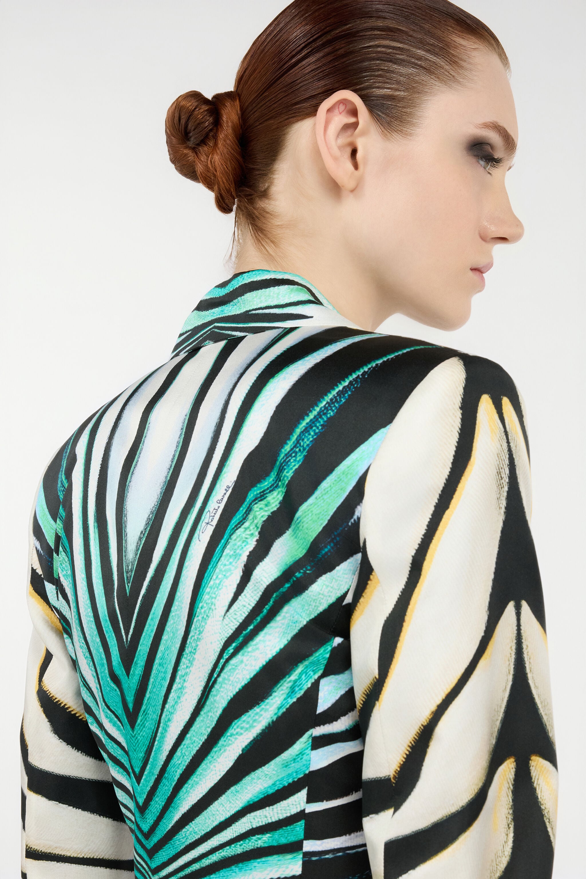 RC Veste En Soie Imprimé Ray Of Sea RC Veste En Soie Imprimé Ray Of Sea Bleu clair VKT405-4QM33