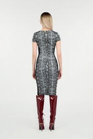 RC Snake Print Midi Dress PYTHON/BLACK QOT10B-5SR25