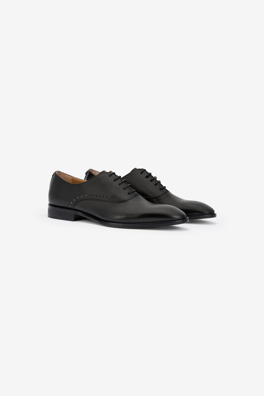 RC Black Leather Laced-Up Shoes BLACK QOS00G-PZ056