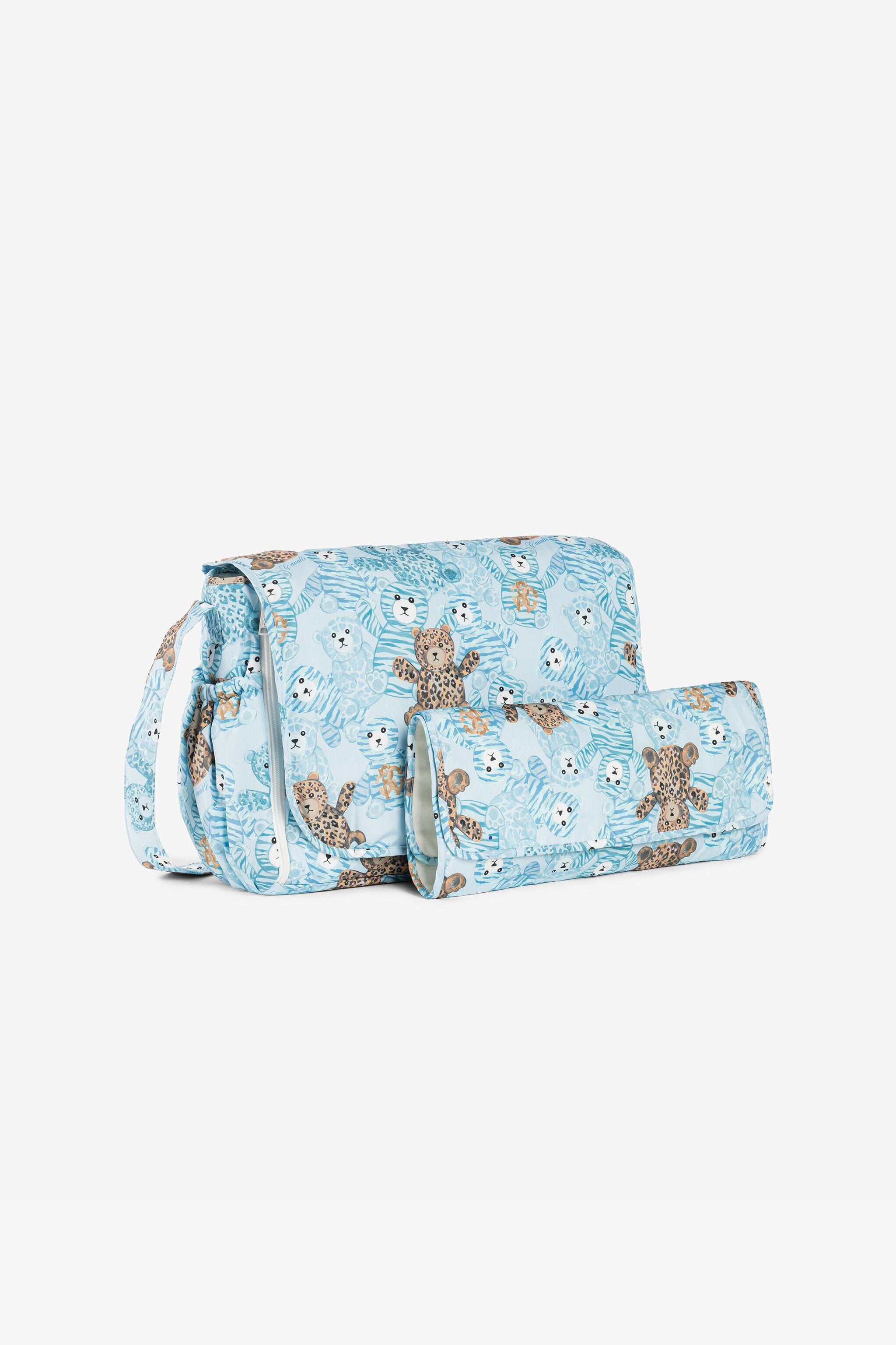 JU Bolso cambiador con estampado Teddy Bear JU Bolso cambiador con estampado Teddy Bear Azul claro RJT816-5RG79