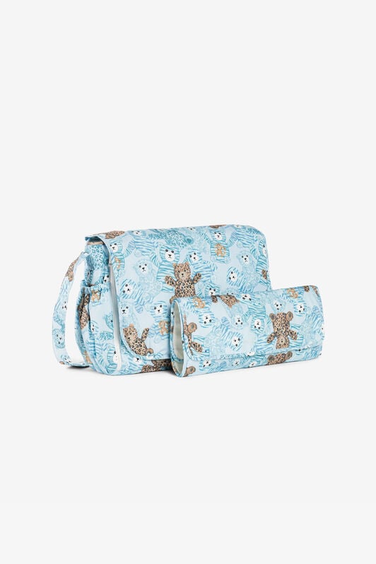 JU Bolso cambiador con estampado Teddy Bear JU Bolso cambiador con estampado Teddy Bear Azul claro RJT816-5RG79