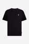 JC Black Cotton T-Shirt with JC Monogram JC Black Cotton T-Shirt with JC Monogram BLACK VFT062-VF106