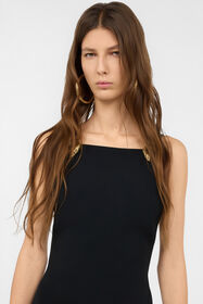 RC Black Sheath Dress with Snake Detailing BLACK WWT123-KU013