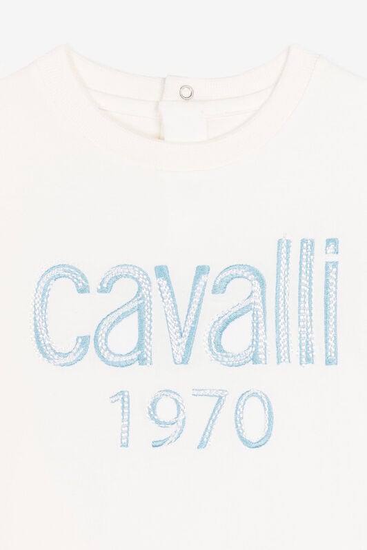 JU Logo-Embroidered T-Shirt JU Logo-Embroidered T-Shirt MILKY WHITE OJT674-ISA2J