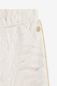 JU Allover Plumage Print Trousers IVORY TJT22R-5ON15