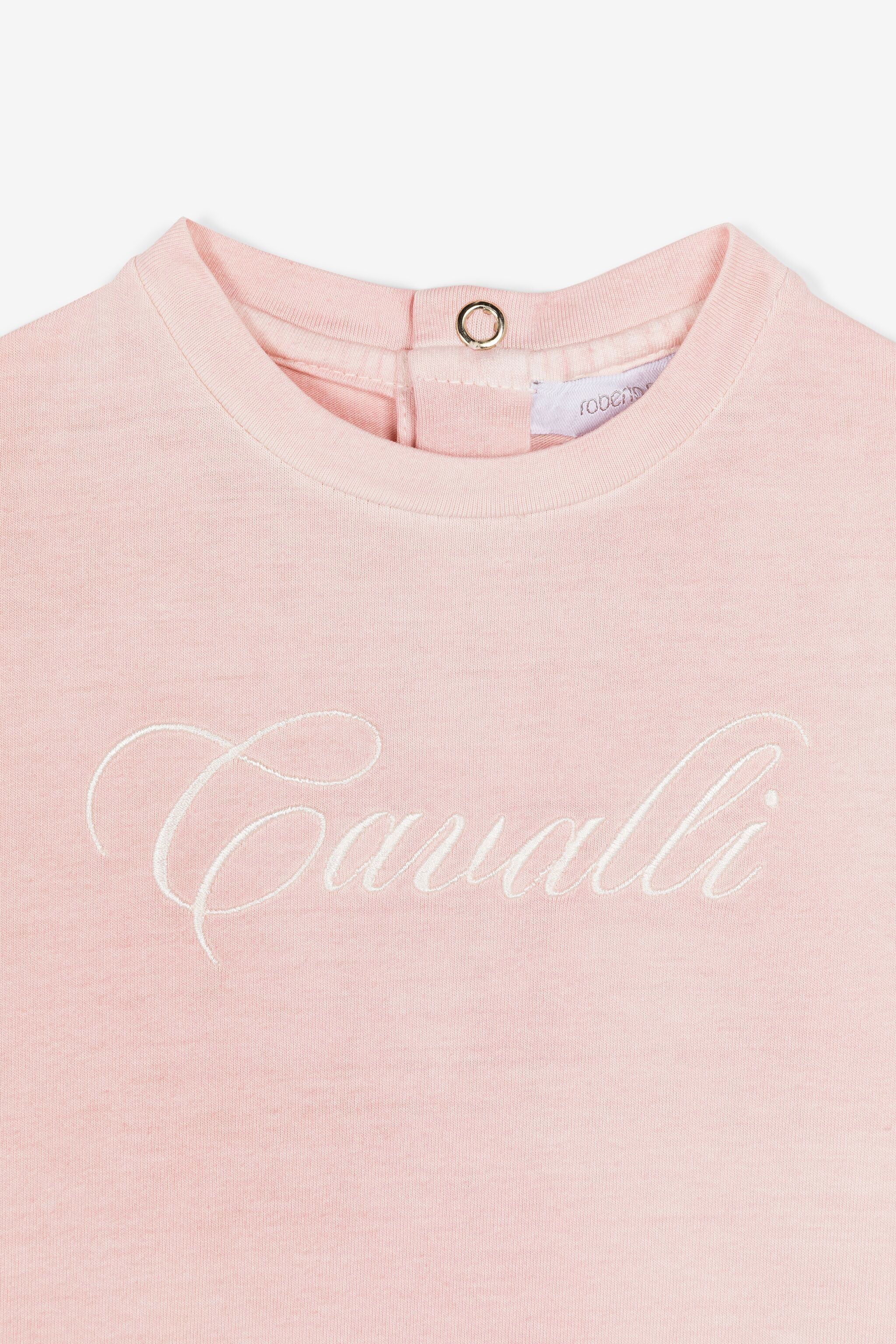 JU T-Shirt mit Logo-Bestickung JU T-Shirt mit Logo-Bestickung Rosa OJT630-ISA2J