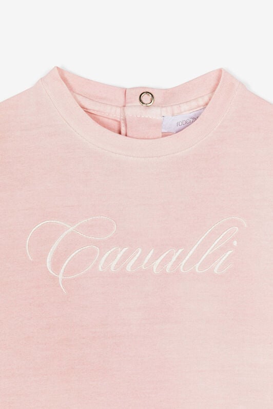 JU T-Shirt mit Logo-Bestickung JU T-Shirt mit Logo-Bestickung Rosa OJT630-ISA2J