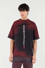 RC Mottled Effect T-Shirt With Dragons And Logo WHITE RED BLACK VNT62G-JD060