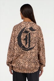 JC Leopard print sweatshirt BEIGE VFS018-VF342