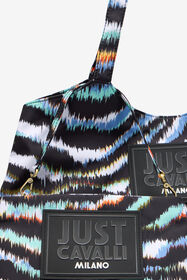 JC Borsa mare con stampa Zebra e patch logo Bleu clair/Noir SFB176-SF671