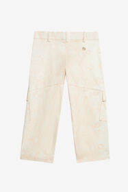 JU Pantalon À Imprimé Python Monochrome Ivoire UJT23C-6SO53