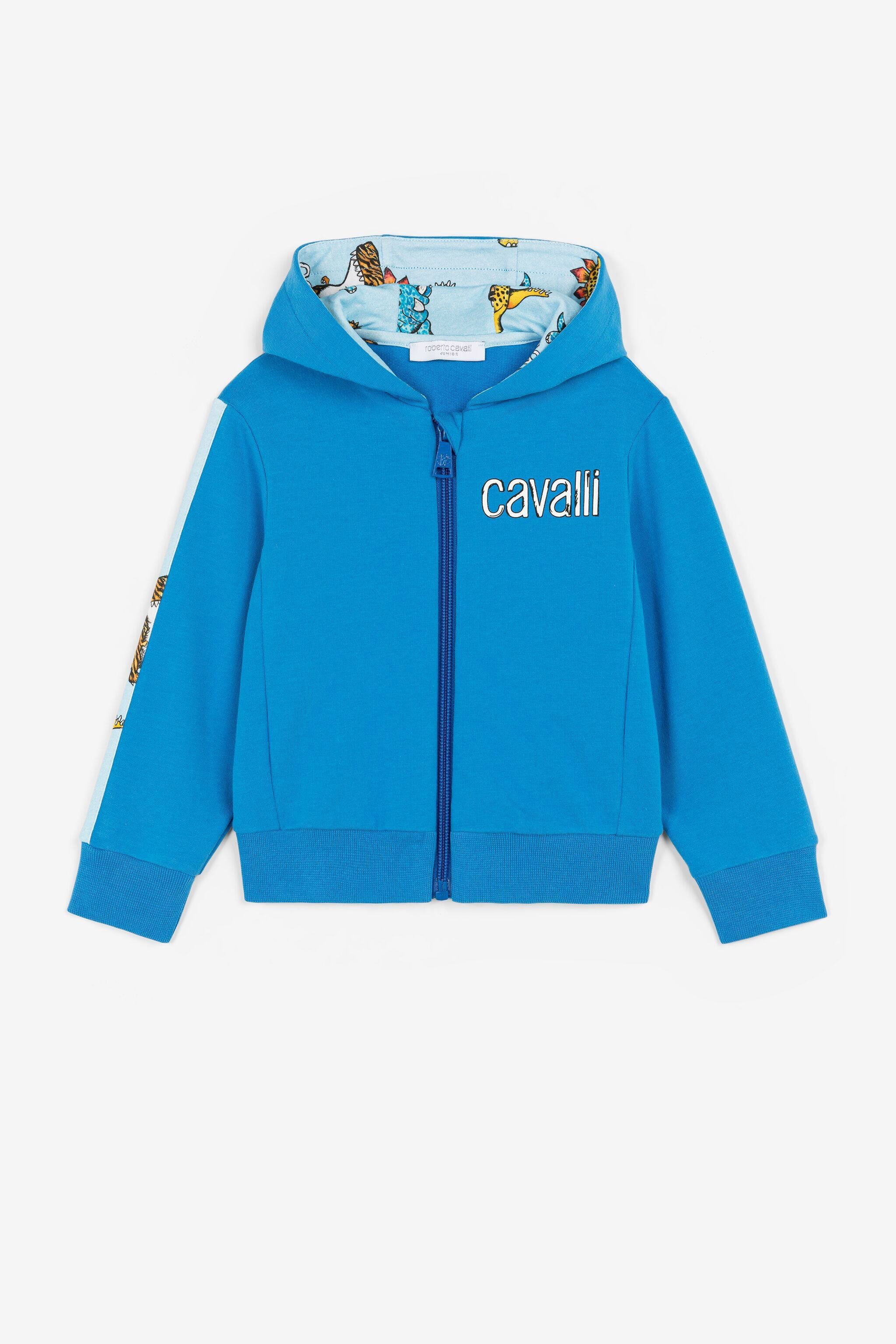 JU Logo-Print Zip Hoodie JU Logo-Print Zip Hoodie Blue QJT918-CF050