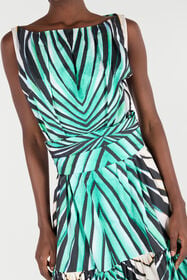RC Ray Of Sea Print Midi Dress Light blue VKT120-RLM33
