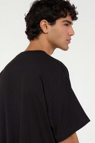 JC Black T-Shirt with Graphic and Logo BLACK VFT072-VF116