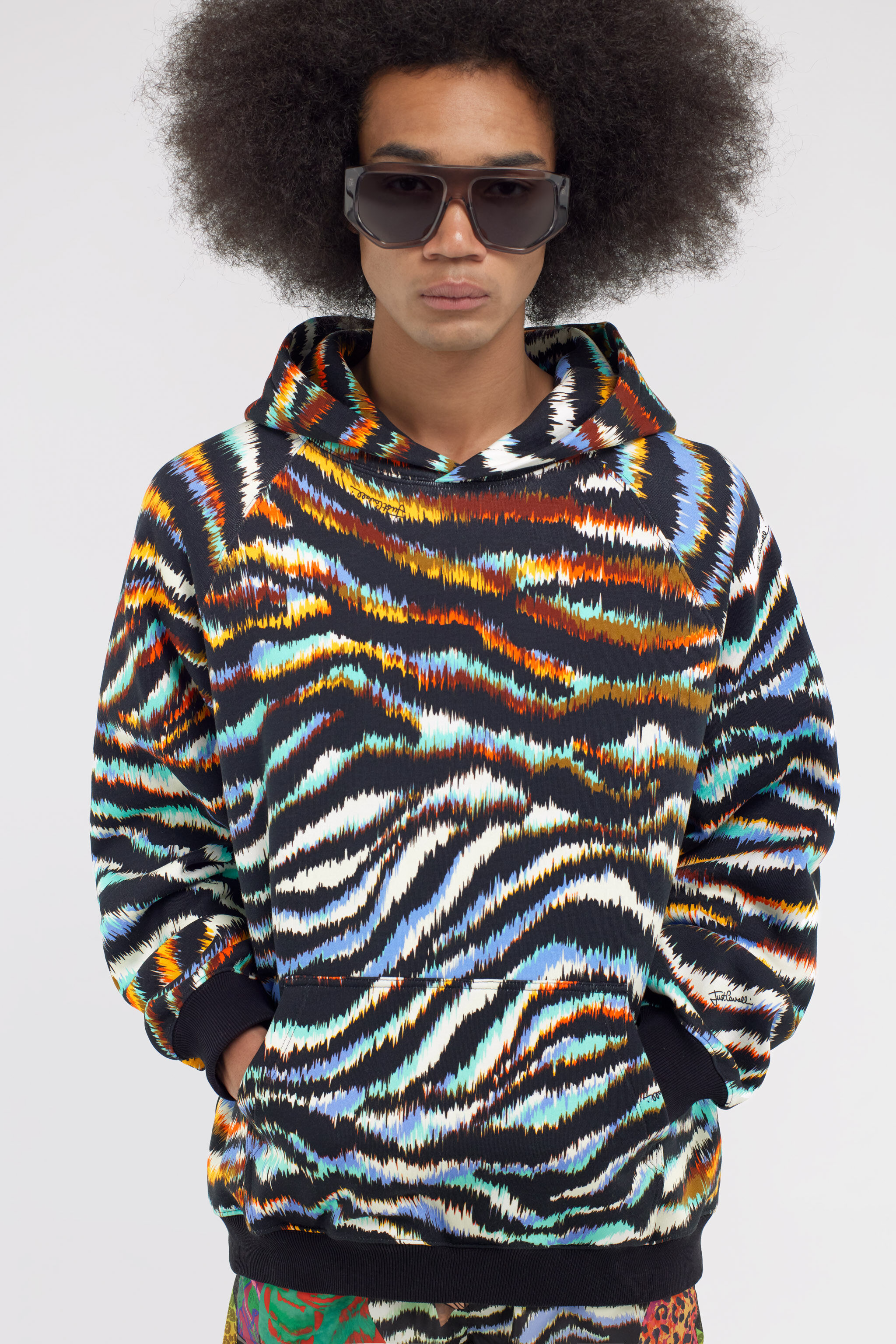 JC Just Cavalli sweatshirt JC Just Cavalli sweatshirt Light blue/Black SFT286-SF197