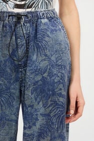 JC Pantaloni Sportivi Con Stampa Floreale Blu UFT085-UF124