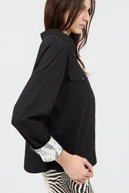 RC Black Shirt With Contrast Stitching BLACK SOT71B-FA001