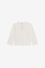 JU T-shirt Bianca in Cotone con Monogram RC Floreale MILKY WHITE TJT601-JD001