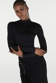 RC Long Dress With Ruffle Detail Black VQT109-JE034