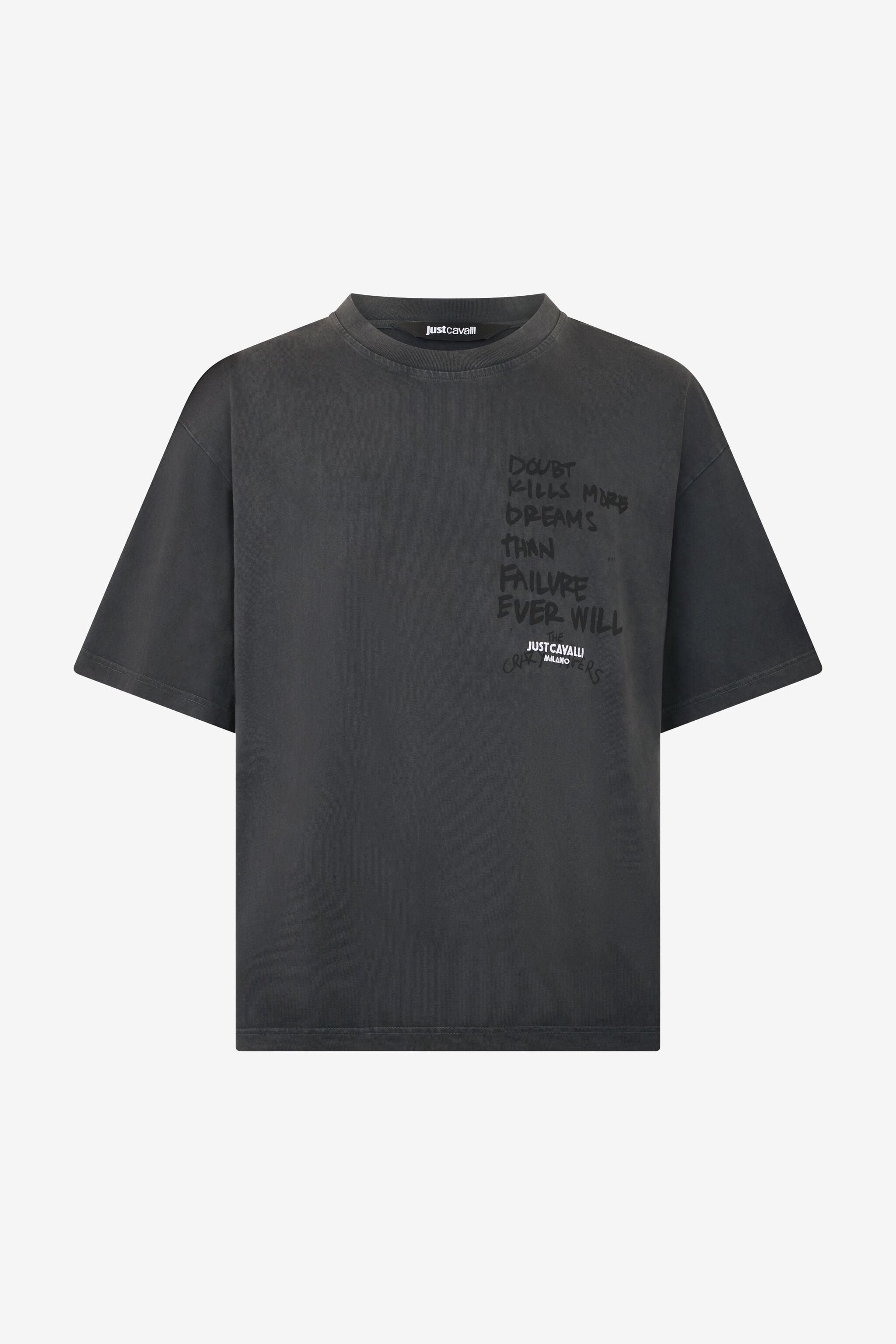 JC Grey T-Shirt With Printed Tiger JC Grey T-Shirt With Printed Tiger BLACK WFT055-WF085
