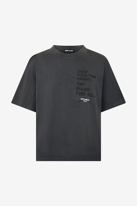 JC Grey T-Shirt With Printed Tiger JC Grey T-Shirt With Printed Tiger BLACK WFT055-WF085