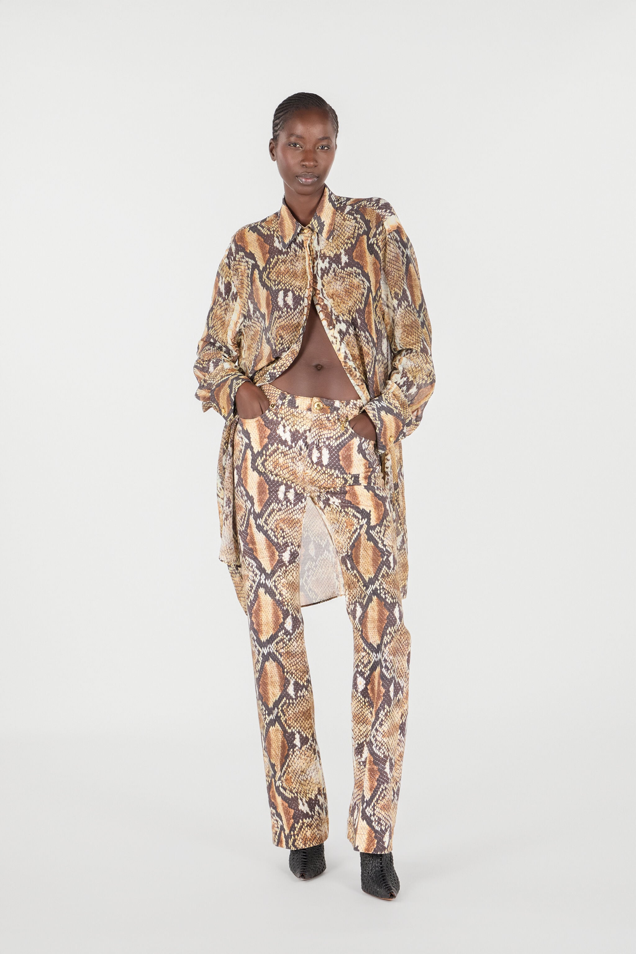 RC Python Print Denim RC Python Print Denim Brown UWJ221-DAN93