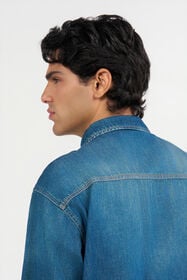 RC Denim Shirt with Tiger Embroidery ENDLESS SKY WNJ72B-DAR37