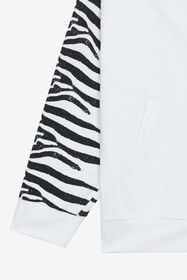 JU Zebra-Print Sweatshirt With Logo White UJT68B-CF050