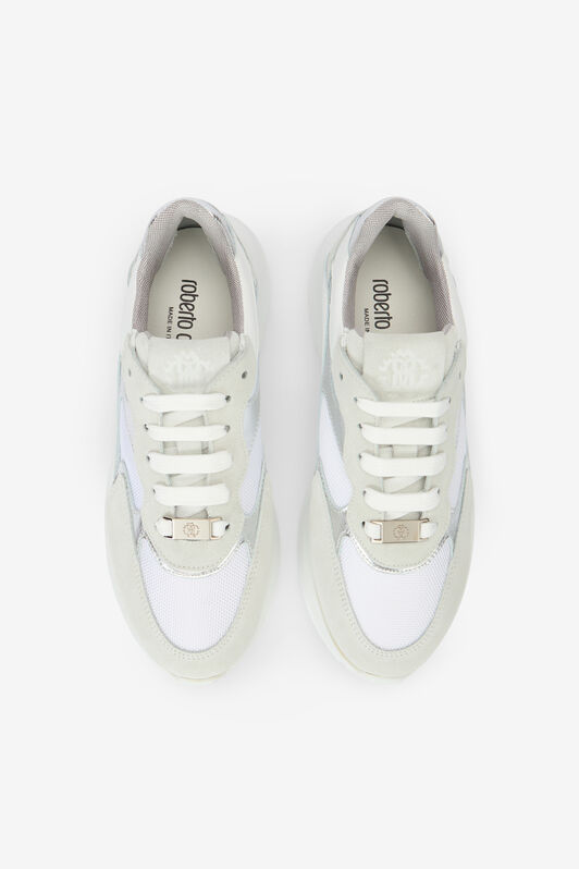 RC Laced sneakers with mixed inserts White POS01A-PZO02