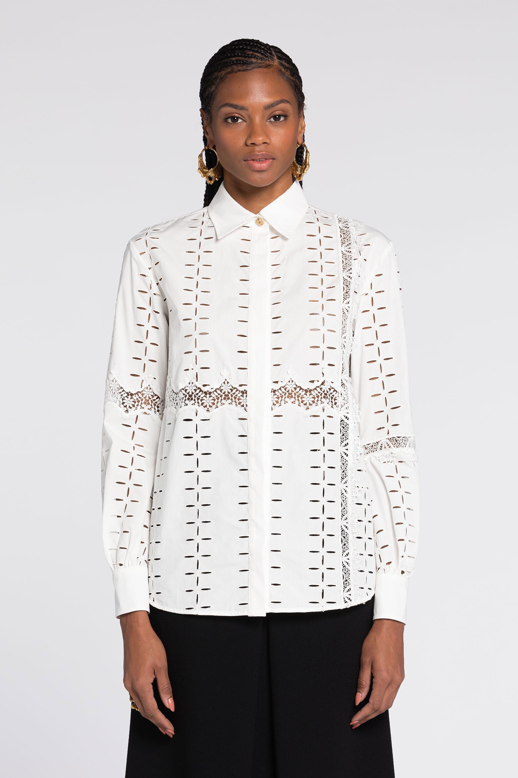 RC Cut.out embroidered shirt RC Cut.out embroidered shirt White QKT701-CH030