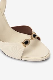 RC White Sandals with Jeweled Buckle WHITE WWS005-PZB29