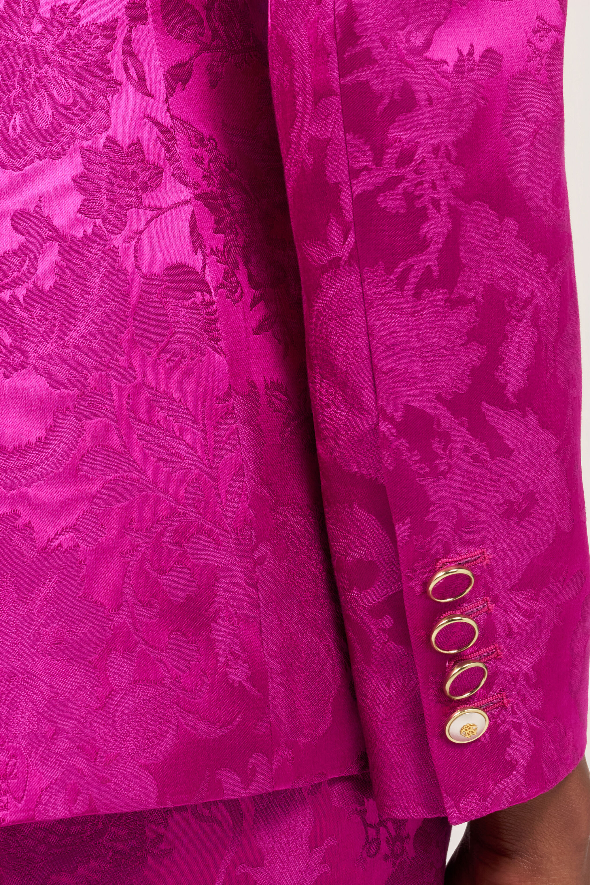 Blazer in Florentine Flowers jacquard pattern in FUCHSIA for Women