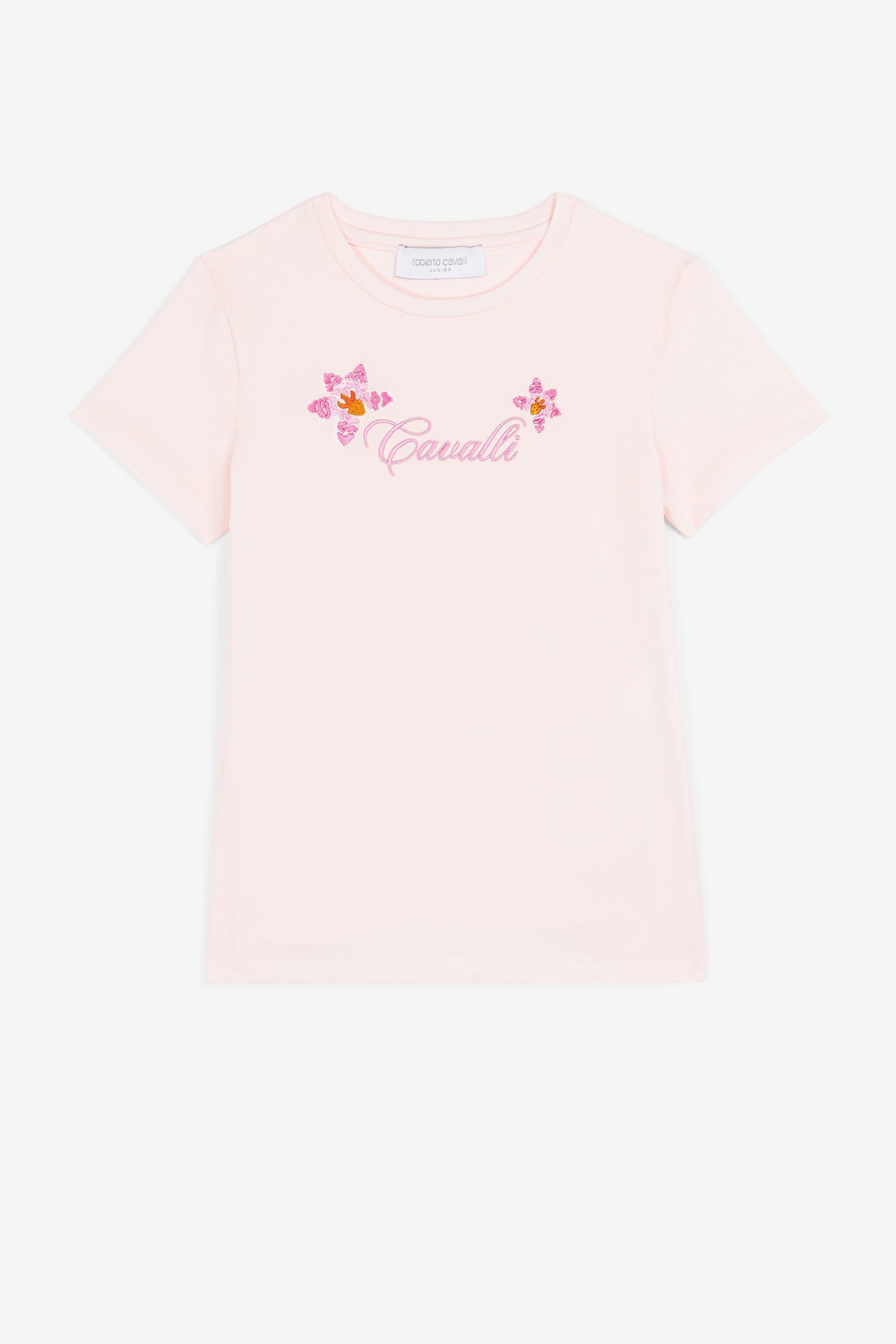 JU Logo-print cotton T-shirt JU Logo-print cotton T-shirt Baby pink QJT666-JV025