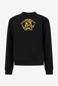 RC Schwarzes Rundhals-Sweatshirt mit Logo BLACK TOT66B-CF052