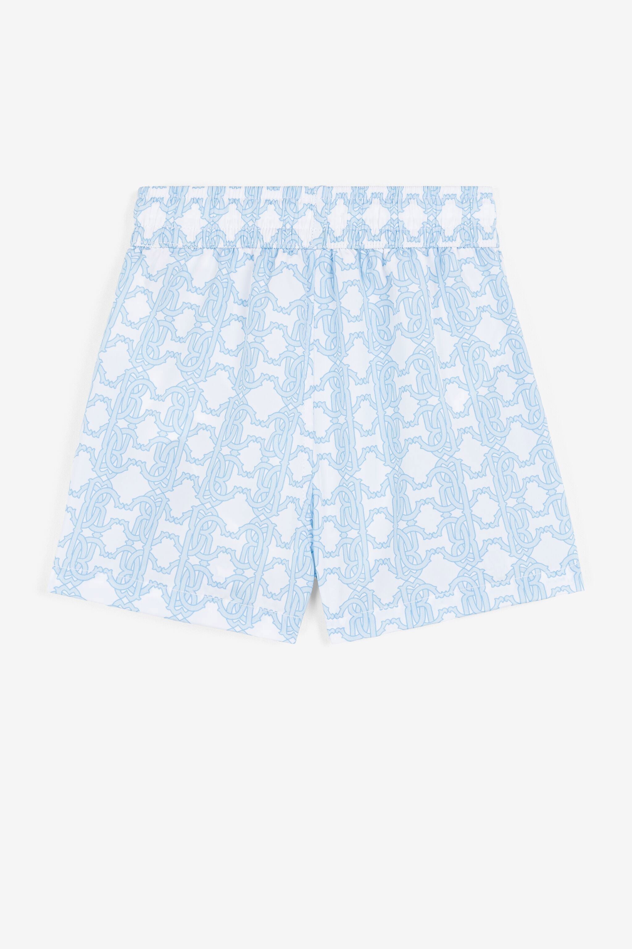 JU RC Monogram-Print Swim Shorts JU RC Monogram-Print Swim Shorts BABY BLUE QJH002-HVF66